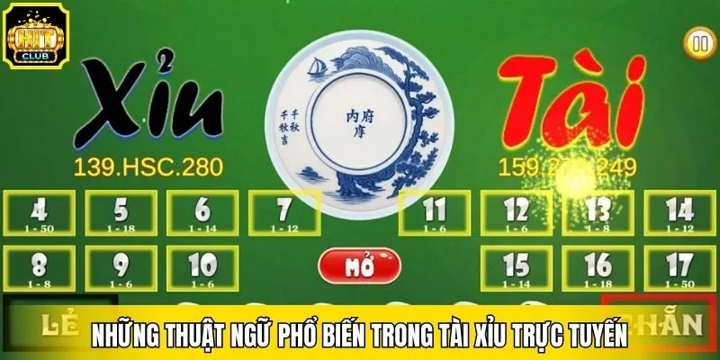 Những thuật ngữ phổ biến trong tài xỉu trực tuyến